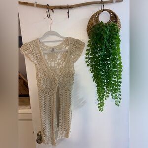 Crochet boho vest/ tunic  size small